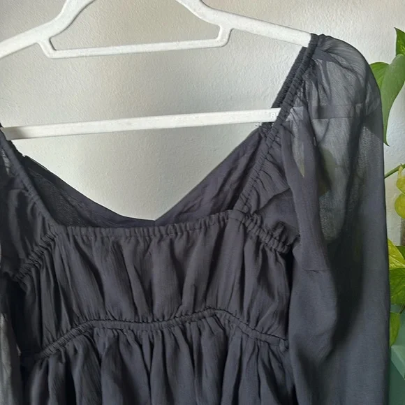 A&F - BLACK RUFFLE DRESS - Picture 10 of 13